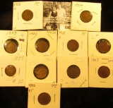 Group of Carded Indian Head Cents: 1902, 04, 05, 06 (EF), (5)07 (includes 1 EF), & 08. Grades up to