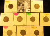 1898, 1901, 02, 03, 04, 05, 06, 07, & 11 U.S. Liberty Nickels in carded holders.
