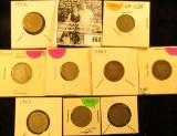 1903, (4) 1906, & (4) 1907 U.S. Liberty Nickels in carded holders.