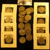 (8) Old Buffalo Nickels; (4) Older Jefferson Nickels; & (13) various date Silver World War II Nickel