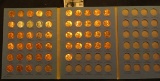 (50) different CH BU to GEM BU Lincoln Cents 1941-58 missing only the 1950 D in a blue Whitman folde