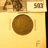 1895 Liberty Nickel, Fine.