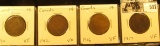 Lot of Canada Large Cents: 1911, 12, 16, & 17. All grading VF.
