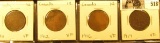 Lot of Canada Large Cents: 1911, 12, 16, & 17. All grading VF.