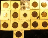 Lot of (15) Canada Maritime coppers (2) 1861 Nova Scotia Half Cents, & (4) Nova Scotia Cents, (5) 18