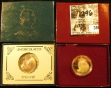 1982 D & 1982 S George Washington BU & Proof .900 fine Silver Commemorative Half Dollars in orginal