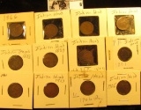 Indian Head Cent Group: 1866, 1880, 1883, 1887, 1888, 1889, 1891, (2) 1901, 1903, & (2) 1906. All ca