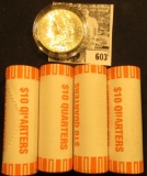 (4) 2001 D Original BU Bank-wrapped Rolls of Kentucky Statehood Quarters; & 1883 O BU Morgan Silver