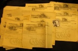 Large group of early 1900 era Invoices with architectural vignettes from 