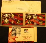 2003 S U.S. Silver Proof Set in original box with both error and corrected COA, as well as the origi