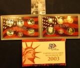 2003 S U.S. Silver Proof Set in original box with both error and corrected COA.