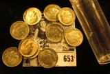 1959 P, (2) 64 P, & (7) 64 D Silver Roosevelt Dimes, EF-Unc. All stored in a plastic tube.