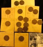 (15) Various Date Indian Head Cents in manilla envelopes.