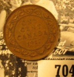 1917 Canada Large Cent, Brown AU.