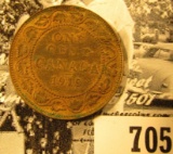 1918 Canada Large Cent, Brown AU.