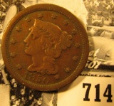 1850 U.S. Large Cent, Very Good.