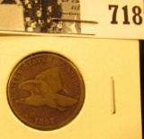 1857 U.S. Flying Eagle Cent, VG.