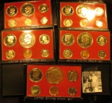 (5) 1975 S U.S. Bicentennial Proof Sets in orginal holder and shipping box.