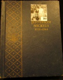 1938-64 D Complete Set of Jefferson Nickels in a deluxe Whitman Album. Includes scarce 1950 D, all t