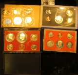 1959, 70 S, 77 S, & 80 S U.S. Proof Sets. All in original holders or envelopes.