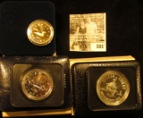 1875-1975 Calgary Canada Silver Dollar; 1976 Canada Nickel Dollar, & 1987 Proof Loon Dollar, all in