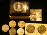 1952-1977 Silver Throne of the Senate Commemorative Silver Dollar; (2) 1870-1970 Manitoba, & (5) 186