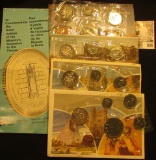1975, 78, 79, & 86 Canada Six-Piece Uncirculated Coin Sets in original cellophane and envelopes.
