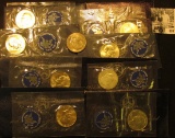 (3) 1971 S & (5) 1972 S Eisenhower Silver Dollars, all BU in original blue packs of issue.