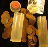 Roll of (65) Old Indian Head Cents in a plastic tubes.