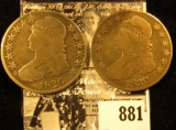 1826 & 1830 U.S. Capped Bust Half Dollars, Good to VG.