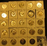(2) 1964P, (16) 64D, 65P,  66P, 68S, 69D, 80S Proof, & 87S Proof Kennedy Half Dollars. All Grading E