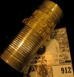 1958 P Original Gem BU Roll of Silver Washington Quarters in a plastic tube.
