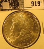 1887 P U.S. Morgan Silver Dollar, Unc.