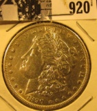 1890 S U.S. Morgan Silver Dollar, EF.