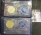 1112 . 1971 S & 1972 S Uncirculated Silver Eisenhower Dollars In Original blue Government Packaging