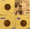 1258 . 1864, 1865, & 1909 Indian Head Pennies