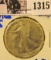 1315 . 1916-S Semi Key Date Walking Liberty Half Dollar