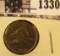 1330 . 1858 Large Letters Flying Eagle Penny.  There are lots of details visible in this coin
