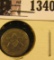 1340 . 1852 Silver Three Cent Piece
