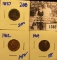 1368 . 1857 Flying Eagle, 1909 Indian Head Cent, And 1902 Indian Head Cent.