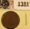 1381 . 1873 Semi Key Date Indian Penny