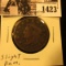 1423 . 1833 U.S. Large Cent, VG. Central ding on obverse.