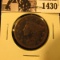 1430 . 1838 U.S. Large Cent, Very Good. Reverse corrosion.