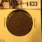 1433 . 1839 U.S. Large Cent, Petite head, Rim bruises, Very Good.