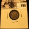 990 . 1872 P U.S. Half Dime, EF.
