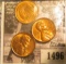 1496 . 1954 D, 55 D, & 58 P Lincoln Cents, Gem BU.