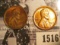 1516 . 1919 P & 1923 P Lincoln Cents, Red to Red-Brown Uncirculated.