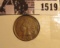 1519 . 1905 Indian Head Cent, Full Liberty EF.