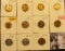 1632 . 1935P, D, 40P, D, S, 41P, D, S, 43P, S, & 66 P (SMS) Lincoln Cents all grading from Brown Unc