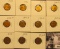 1665 . 1945P, 46P, 47D, 49D, 50D, 51D, 52D, 53D, 55P, 56P, & D Lincoln Cents all grading from Brown